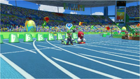 Mario & Sonic at the Rio 2016 Olympic Games - Luigi VS Kunckles 100m