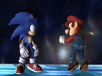 SSBB sonic vs mario by ss2sonic