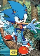 Sonic usando el Grind en los Comics