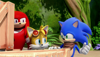 SB S1E45 Knuckles Tails Sonic plan