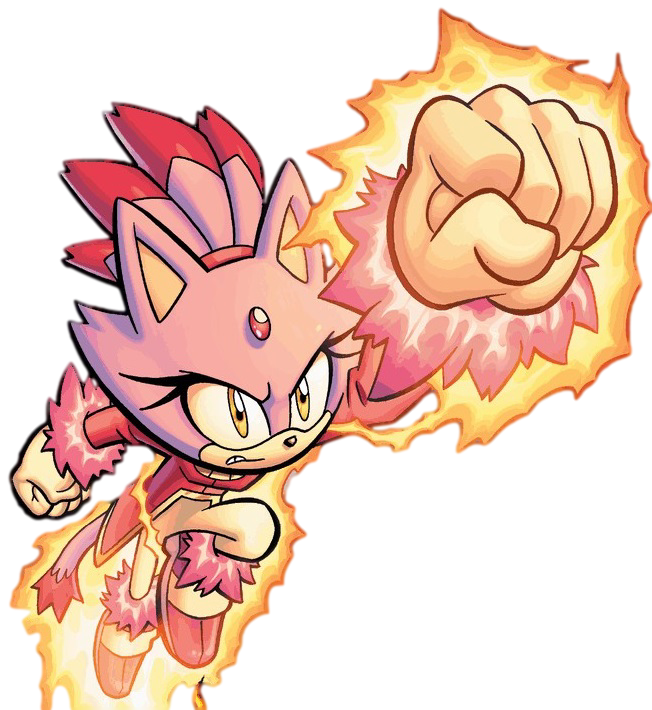 burning blaze the cat and super sonic