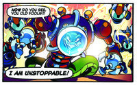 Lyric in the in-game comic.