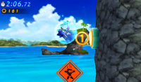 A Jump Panel in the Nintendo 3DS version of Sonic Generations.