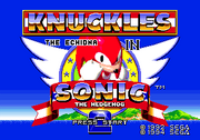 Title Screen Knuckles in Sonic 2