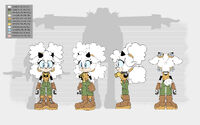 Later model sheet. Art by Adam Bryce Thomas and Evan Stanley.