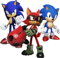 Sonic, the Avatar and Classic Sonic