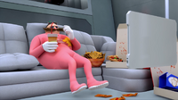 SB S1E15 Eggman lounging in his pajamas