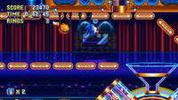 Group of bumper bars in Studiopolis Zone Act 2, from Sonic Mania.