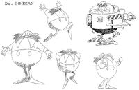 Some of the earliest takes on Dr. Eggman's design.