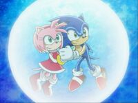 Sonic and Amy in bubble