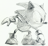 Sonic the Hedgehog CD sketch