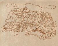 Full linework of Floating Island that was used in the Japanese instruction manual