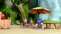 SB S1E45 Amy Sticks Sonic spotted