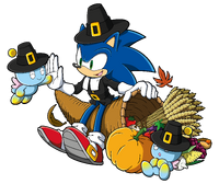 Sonic social media artwork for Thanksgiving 2015 by Kieran Gates