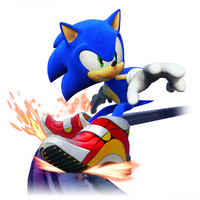 Sonic wearing the Sonic Adventure 2 shoes