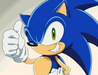 SX S1E07 Sonic thumbs up