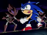 Sonic with two troopers