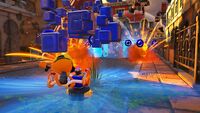 The Avatar attacking using the Cube Wispon