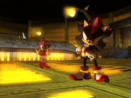 Shadow and Amy after completing the Hero mission.