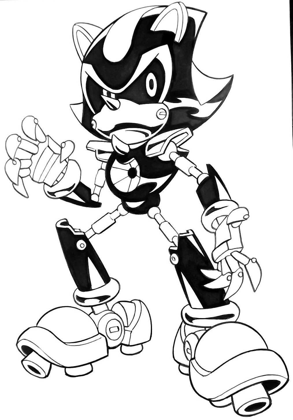 HOW TO DRAW METAL SONIC 3.0  Sonic Speed Simulator - Easy Step By Step  Drawing 