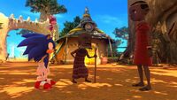 Sonic and Chip with Gwek and Yawa.