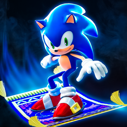 Sonic Speed Simulator Main Render in my style by blue007prime on