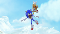 SB S1E01 Tails fly Sonic