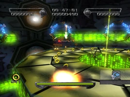 El Blue Falcon lanzando los misiles