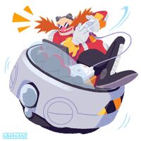 Eggman playing on the Dreamcast (Sonic World Adventure 16th anniversary).