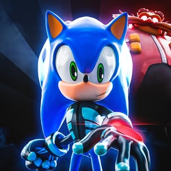 Sonic Speed Simulator Main Render in my style by blue007prime on