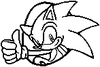 Sonic's Miiverse stamp from Mario & Sonic at the Rio 2016 Olympic Games