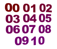 Continue screen countdown numerals