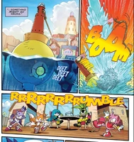 The anchor buoy explodes