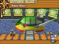 The Aqua Blast on the game menu.