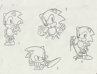 Some early Sonic variations. 1 was recreated in this game.