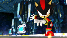 Shadow skating in his Air Shoes, from Sonic Generations.