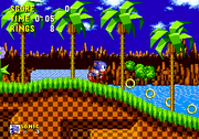 Sonik trči kroz Green Hill Zone (Sonic the Hedgehog, 1991)