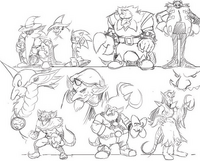 Walter and other trolls, along with Sonic and Eggman