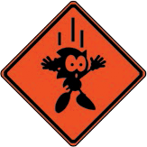 Sonic MSG warning sign red