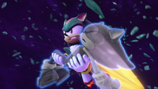 Shadow utilizing the small jets on his Air Shoes, from Sonic Prime.