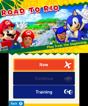 Mario Sonic Rio 3DS Menu 8