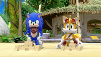 SB S1E50 Sonic Tails sandcastle