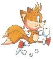 A very early artwork of Tails