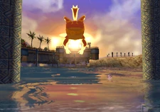 Froggy (at the right of the pool) with  at the , from .