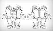 Concept art of Gun Pawns' front view.