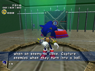 Sonic obtaining the Magic Gloves in Sonic Adventure 2.