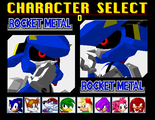 Rocket Metal Sonic rig