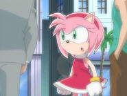 The following scenes show another of Amy's imagination of meeting Sonic who is rather impressed with her has been cut from the English dub.