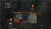 The Hot Dog Vendor in Chun-nan's Town Stage on the Xbox 360/PlayStation 3 version of Sonic Unleashed.