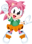 Amy before the Chaos incident, from Sonic Origins.